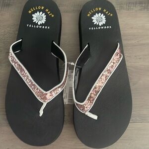 Yellow Box Suzanne Pink Flip Flops with Mellow Mat